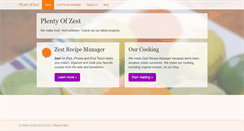 Desktop Screenshot of plentyofzest.com
